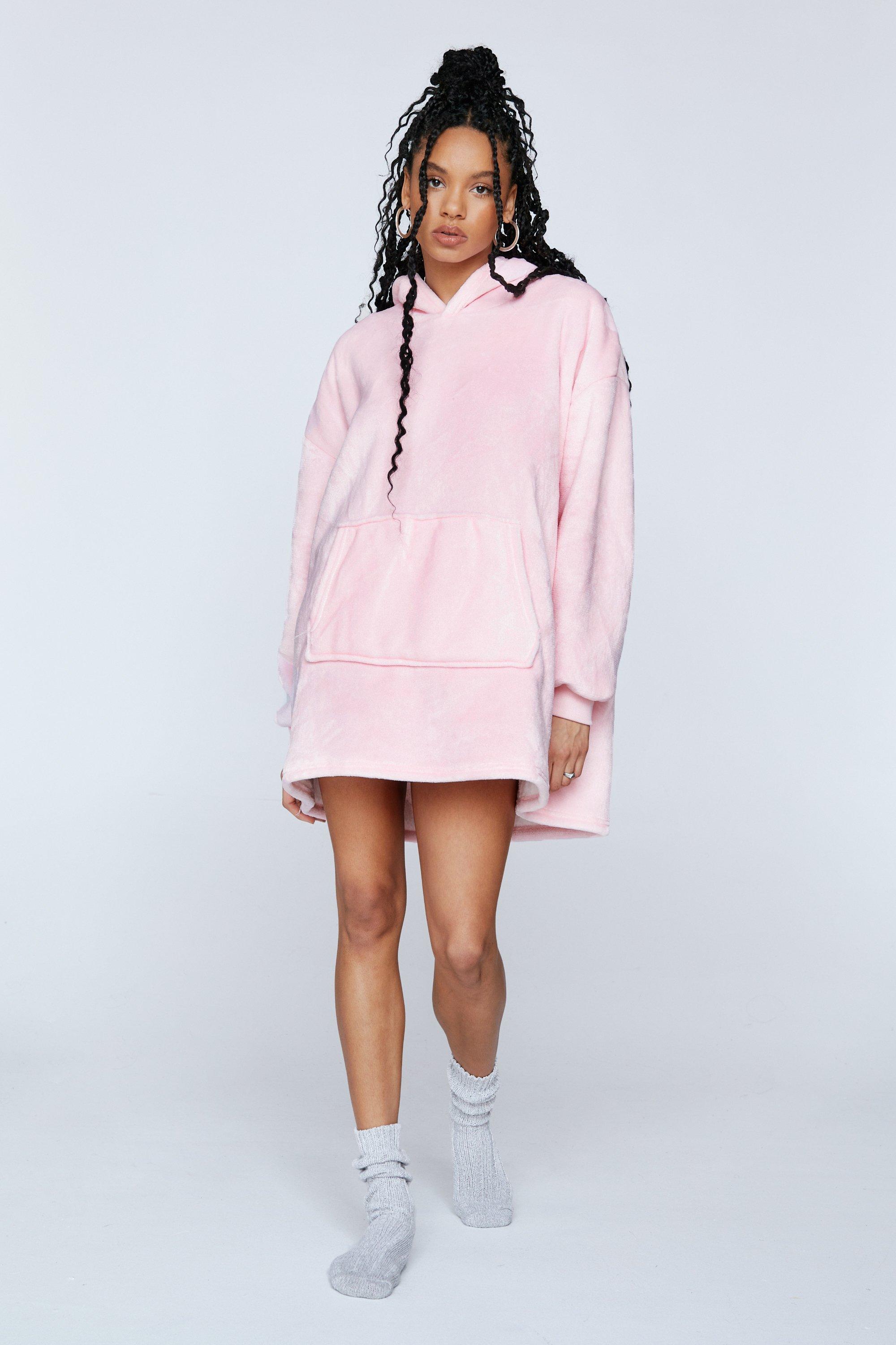 Fleece 2025 lounge dress